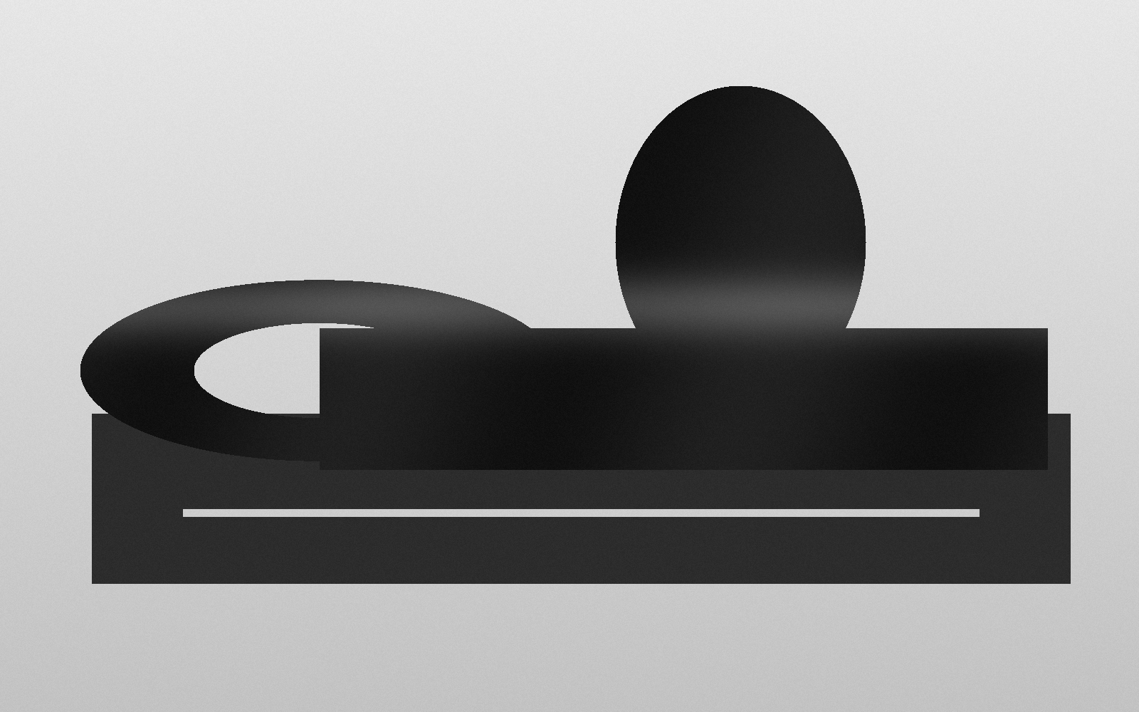 Monochrome studio composition with latex sheets, suit forms and polished surfaces.